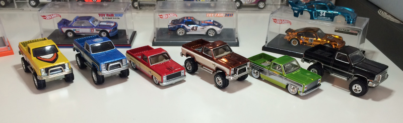 The whole family (far left is the OffRoad Racing 2012 model, far right is the entertainment version from Friday night lights I believe)